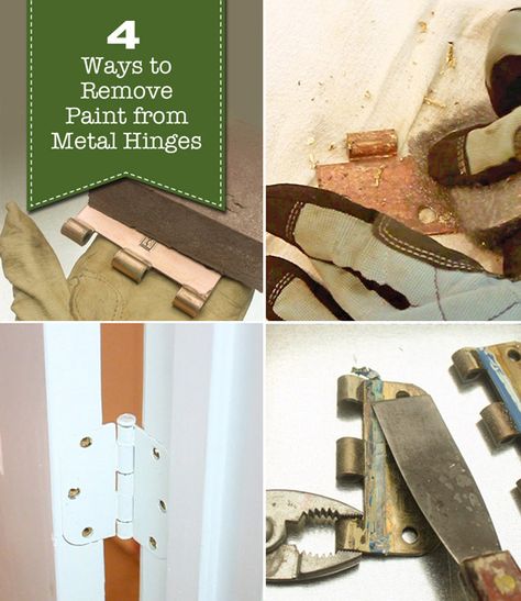 4 Ways to Remove Paint from Metal Hinges (& other door hardware) Remove Paint From Metal, Paint Doors, Painting Doors, Painting Hardware, Remove Paint, Stripping Paint, Painting Colors, Interior Color Schemes, Selling Tips