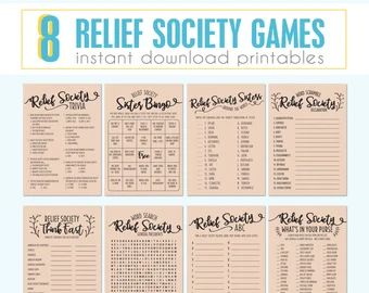 Relief society planner 2022 | Etsy Relief Society Games, Lds Relief Society Activities, Rs Activities, Relief Society Birthday, Church Games, Library App, Lds Relief Society, Lds Printables, Yw Activities