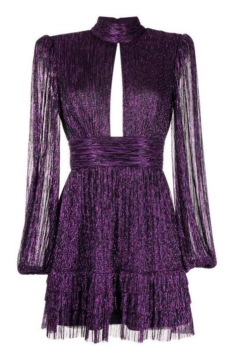 Long Sleeve Dress Party, Purple Mini Dress, Party Png, High Neck Mini Dress, Rebecca Vallance, Cocktail Party Dresses, Purple Outfits, Purple Mini Dresses, Fashionista Clothes