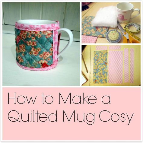 Quilted Cozies, Wrist Pincushion, Mug Cozy Pattern, Mug Cosy, Pincushion Tutorial, Pin Cushions Patterns, Mug Rug Patterns, Machines Fabric, Small Sewing