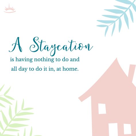 The beauty of the Staycation is that you don't get vacation tired or budget exhaust that normal vacations bring. ⁠ •⁠ It's free and you can do it anytime, weekends are our favorite days to just get into the Staycation vibes!⁠ Staycation Quotes, Summer In Europe, Hotel Ideas, Born To Be Wild, Monday Quotes, Coffee Girl, Graphic Quotes, Power Of Prayer, Work Humor