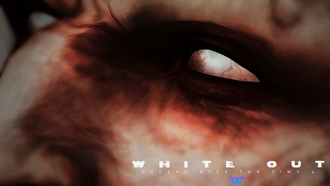 White Out Eyes | Patreon White Out Eyes, Things From The 80s, Pale Eyes, Eye Styles, 80s Cars, White Face Paint, Sims 4 Body Mods, Art Tumblr, White Eyes