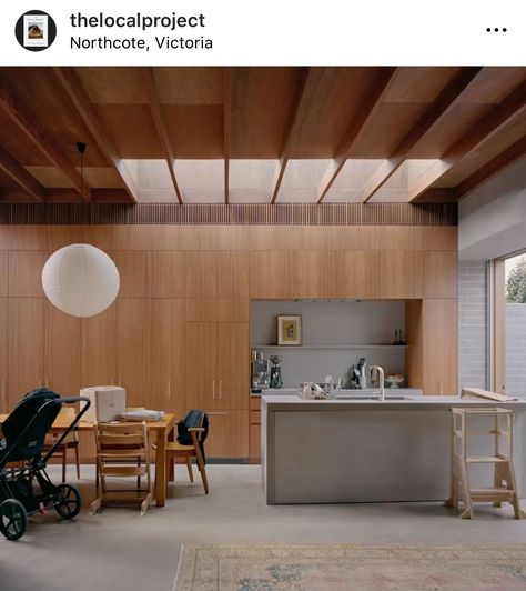 Rory Gardiner, Quarry House, Concrete Kitchen Island, Concrete Studio, Room Architecture, Studio Chairs, Internal Courtyard, Concrete Kitchen, Melbourne House