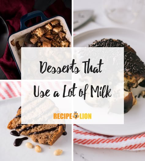 Use up that gallon of milk on these rich, creamy milk dessert recipes! Recipes Using Milk Desserts, Lots Of Milk Recipes, Recipe That Uses A Lot Of Milk, Milk Based Desserts, Recipes That Use Lots Of Milk, Recipes With Lots Of Milk, Desserts Using Milk, Desserts That Use Milk, Recipes With A Lot Of Milk