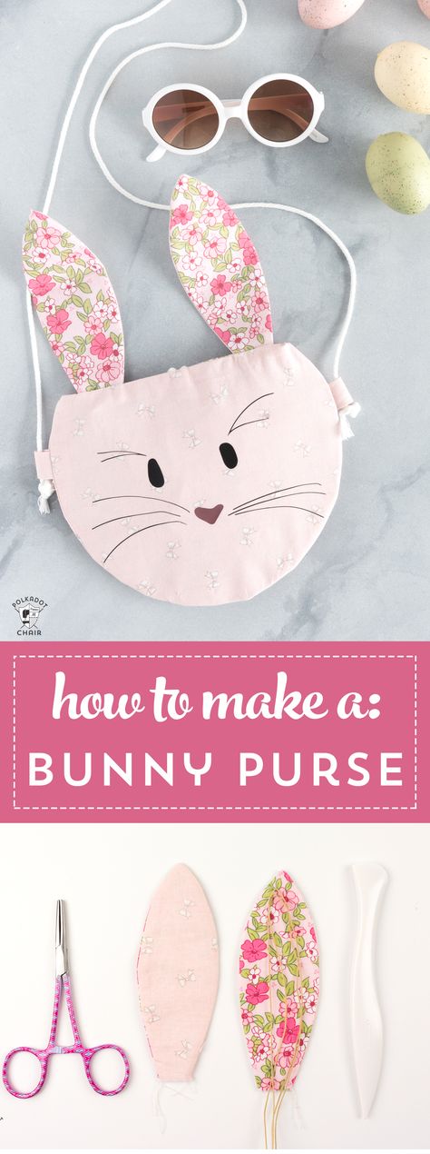 How to make a bunny purse, a free bunny sewing pattern for the Cricut Maker - cute kids purse ideas #Cricut #CricutMade #CricutMaker #BunnyPurse #BunnySewingPattern Free Bunny Sewing Pattern, Bunny Purse, Bunny Sewing Pattern, Bunny Sewing, Tote Bag Pattern Free, Purse Ideas, Purse Sewing Patterns, Kids Purse, Beginner Sewing Projects Easy