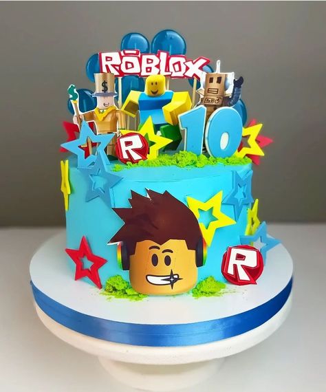 Tort Roblox, Roblox Birthday Cake, Decor Tort, Roblox Birthday, Cakes For Boys, Kids Cake, Birthday Cake, Cake, Birthday