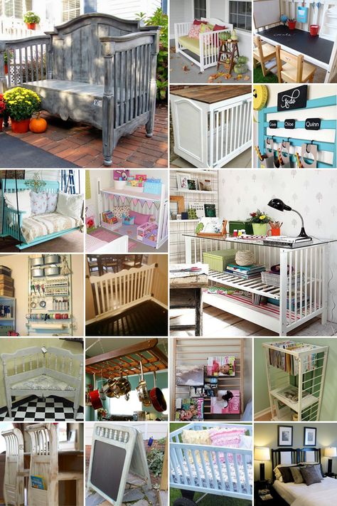 Reuse Cribs, Upcycle Crib, Crib Makeover, Old Baby Cribs, Diy Changing Table, Baby Crib Diy, Old Cribs, Diy Crib, Weekend Ideas