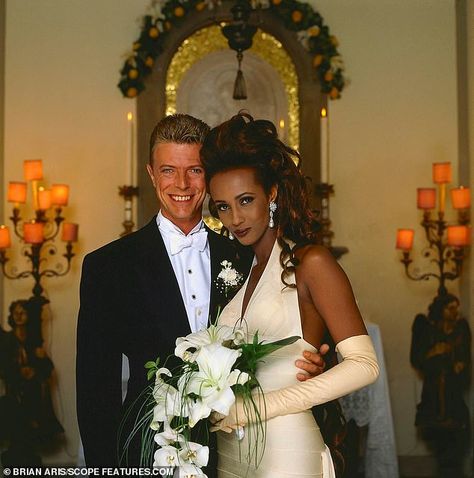 Iman David Bowie, David Bowie Iman, David Bowie And Iman, Bowie And Iman, Supermodel Iman, Iman And David Bowie, Famous Cheerleaders, Posh And Becks, David Bowie Tribute