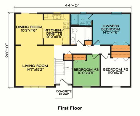 Bc Box House Reno, Raised Ranch Floor Plans, High Ranch, Split Level House Exterior, Split Level Floor Plans, Two Bedroom Tiny House, 3 Bedroom House Plan, Craftsman Style Kitchens, Bi Level Homes