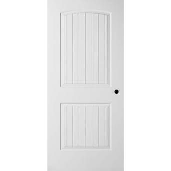 RELIABILT 24-in x 80-in Hollow Core 2-panel Round Top Plank Left Hand Smooth Primed Molded Composite Flat Jamb Single Prehung Interior Door in the Prehung Interior Doors department at Lowes.com Farmhouse Interior Doors, Prehung Interior Doors, Round Top, Architectural Features, Top Round, Composite Wood, Interior Doors, Interior Door, Left Handed