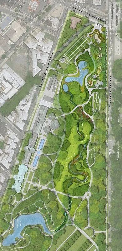 Garden Ideas Diy, Backyard Garden Ideas, Villa Architecture, Landscape Architecture Plan, Brooklyn Botanic Garden, Landscape Architecture Drawing, Urban Landscape Design, Plans Architecture, Park Landscape