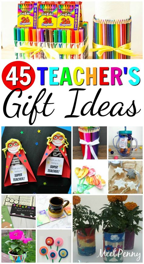 At the end of the school year or during winter break… or whenever you realize what a hero your child’s teacher truly is… you can create one of these easy DIY teacher’s gift ideas. I appreciate my children’s teachers tremendously and often look for special homemade gift ideas. As a former homeschooling mother, I know how … Good Teacher Gifts, Diy Teacher Christmas Gifts, Homemade Teacher Gifts, Gift Ideas For Teachers, Male Teacher Gifts, Appreciation Gifts Diy, Teacher Gift Baskets, Teacher Appreciation Gifts Diy, Good Teacher