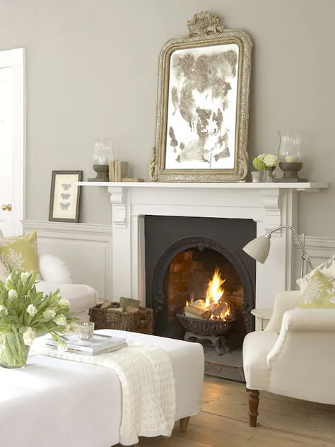 Choosing Living Room Paint Colours | Little Greene Living Room Warm, Little Greene Paint, Trendy Living Rooms, Room Color Schemes, Neutral Living Room, White Living, White Living Room, French Grey, Little Greene