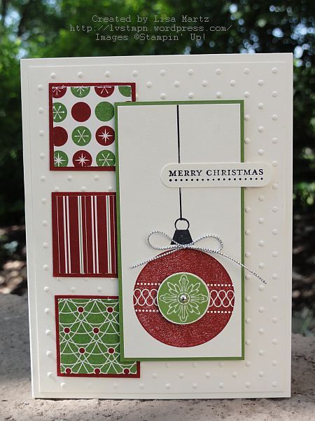 Christmas--ornament and boxes #stampin up card #ornament keepsakes Ornament Card, Handmade Christmas Card, Homemade Christmas Cards, Diy Christmas Cards, Christmas Cards To Make, Winter Cards, E Card, Christmas Cards Handmade, Card Tags