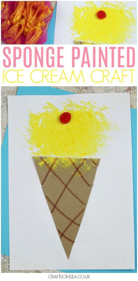 We love summer crafts for kids and this fun sponge printed ice cream craft is bound to become a new favourite! Have fun choosing your favourite colours and decorations with this easy painting activity for kids that's suitable for toddlers, preschoolers or older kids. #kidscraft #kidsactivities #summer #preschool Painting Activity For Kids, Ice Cream Craft, Summer Crafts For Toddlers, Summer Preschool Crafts, June Crafts, August Crafts, Ice Cream Crafts, Summer Arts And Crafts, The Escapists