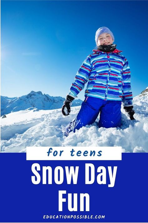 Snow Day Activities, Skip School, Raising Teenagers, Teen Fun, Winter Activities For Kids, Activities For Teens, Snow Days, Good Parenting, Emotional Development