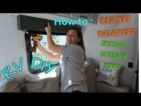 How To: Replace RV valance and install curtains - YouTube Rv Curtains Diy, Rv Valance Makeover, Rv Curtain Ideas, Trailer Curtains, Diy Travel Trailer, Diy Valance, Rv Curtains, Camper Curtains, Rv Interior Design