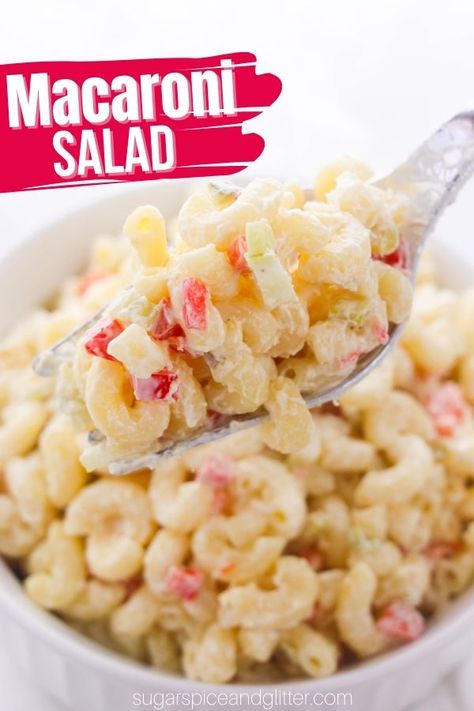 Mayo Based Pasta Salad, Best Macaroni Salad Recipe, The Best Macaroni Salad, Macaroni Salad Ingredients, How To Make Macaroni, Hawaiian Macaroni Salad, Crunchy Veggies, Avocado Pasta Salad, Fun Summer Drinks