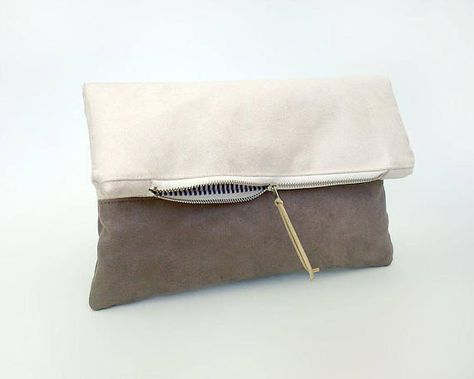 Beige clutch bag, Faux suede leather handbag, Foldover clutch bag, Bridesmaid clutch purse, Pochette, Vegan leather evening clutch Thick Vegan, Leopard Clutch, Bridesmaid Clutches, Foldover Clutch, Leather Clutch Purse, Zippered Clutch, Leather Zipper, Handmade Bags, Clutch Purse