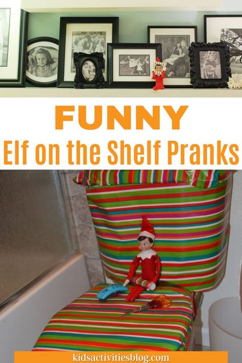 These funny Elf on the Shelf pranks and silly elf ideas are great, especially when you’re running out of ideas where to hide your Elf…not that it would ever happen {giggle}! I am always obsessed with the funny Elf on the Shelf jokes and funny pictures because who wants a boring Elf? Elf On The Shelf Jokes, Elf On The Shelf Pranks, Kids Dreads, Elf Printables, Funny Elf On The Shelf, Elf Ideas, Christmas Activities For Kids, The Funny, Run Out