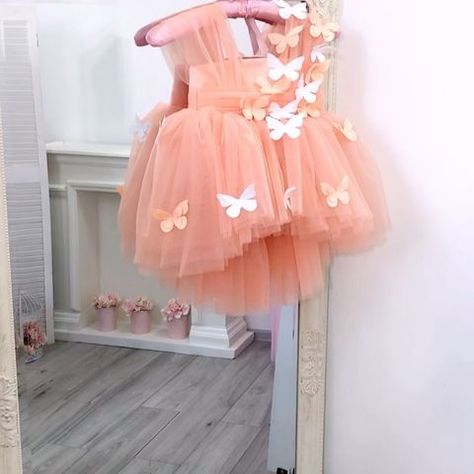 Lily land (@lilylanduastore) • Instagram photos and videos Dress With Butterflies, Butterfly 1st Birthday, Butterfly Themed Birthday Party, Birthday Butterfly, First Birthday Dress, Baby Birthday Dress, Dress Butterfly, First Birthday Dresses