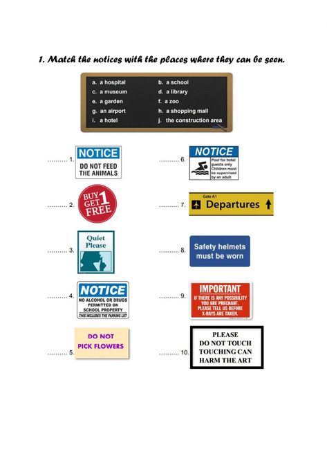 Signs and notices online worksheet for Pre-intermediate. You can do the exercises online or download the worksheet as pdf. Notice Bahasa Inggris, Classroom Objects, Regular And Irregular Verbs, Simple Past Tense, Regular Verbs, The Worksheet, Irregular Verbs, English Language Learners, Language Learners