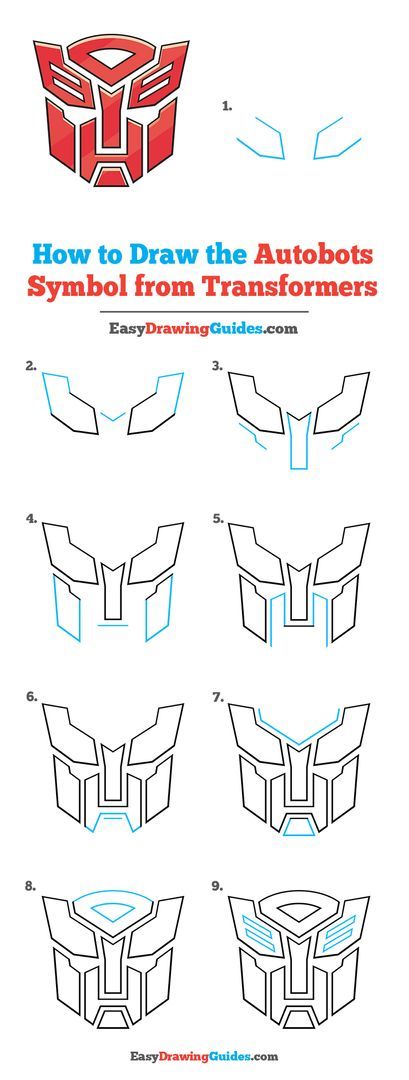 Step By Drawing, Autobot Symbol Tattoo, How To Draw Bumblebee Transformers, Easy Transformers Drawings, Transformers Drawing Tutorial, Transformers Free Printables, How To Draw A Transformer, Transformers Logo Symbols, Transformers Drawing Easy