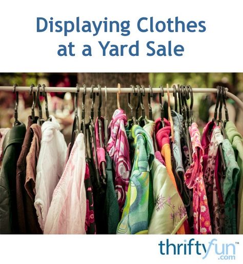 There are a number of creative ways to hang or layout clothes so that your prospective yard sale buyers can easily see them. This is a guide about displaying clothes at yard sale. Display Clothes At Yard Sale, Swap Shop, Clothes Swap, Upcycling Clothes, Resale Clothing, Thrift Store Outfits, Rummage Sale, Hanging Clothes, Vintage Clothing Online