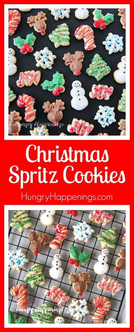 Make Christmas Spritz Cookies the easy way using a cookie press and design discs from Wilton. Then decorate your snowmen, candy canes, reindeer, holly leaves, snowflakes and more using Wilton Candy Melts. Post sponsored by Wilton. Wilton Cookie Press, Christmas Spritz, Christmas Spritz Cookies, Cookie Platters, Spritz Cookie Recipe, Reindeer Candy, Wilton Candy Melts, Delicious Christmas Cookies, Spritz Cookies