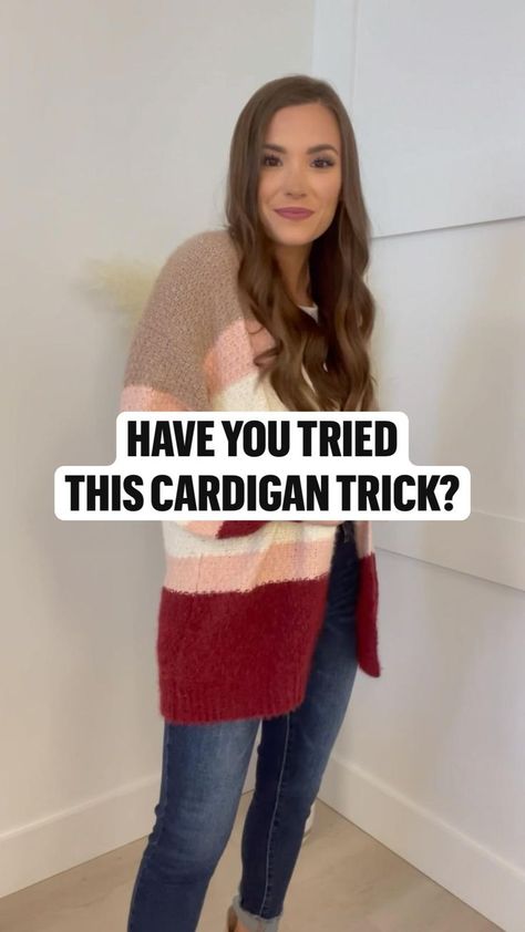 Thick Stockings Outfit, Lane Bryant Sweaters, Womans Clothes Outfits, Baggy Dress Hack, Ways To Wear A Cardigan Different, Diy Winter Outfits, Outfits For Average Size Women, What To Wear With Cardigans, Cardigan Too Big Hacks