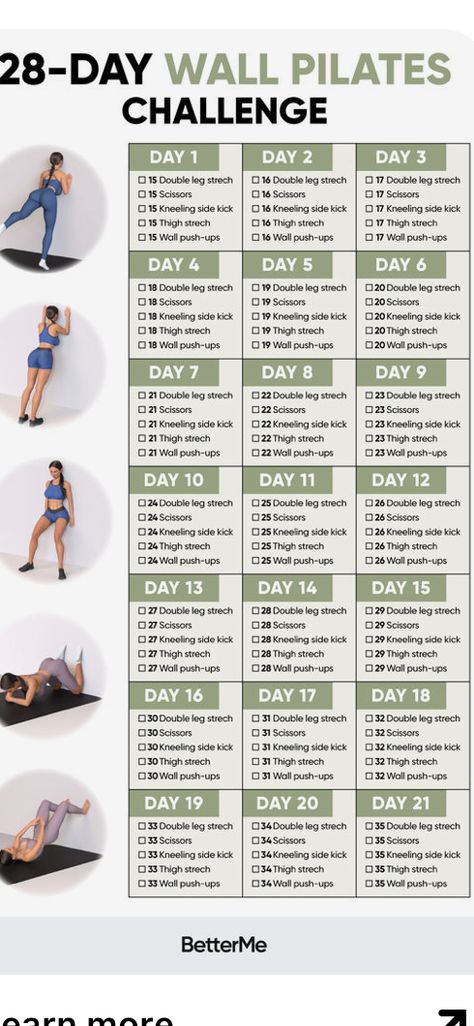 Pilates 30 Day Challenge, Free Wall Pilates Challenge 30 Day, Wall Palaties Workout, 30 Day Wall Pilates Challenge Free, Wall Pilates Free Workout Plan, Pilates Challenge 30 Day, Wall Pilates Challenge 30 Day, 28 Day Wall Pilates Challenge, Wall Pilates Challenge