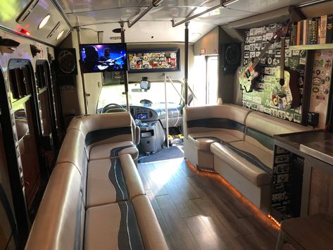 Party Bus Conversion, Bus Build, Karaoke Speaker, Bus Interior, Luxury Van, Bus Tour, Beer Theme, Golf Trip, Outdoor Concert