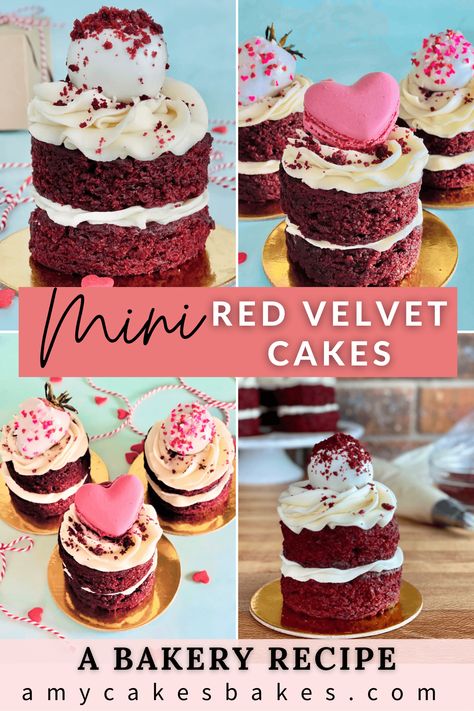 Super-Moist Mini Red Velvet Cakes - Amycakes Bakes Mini Red Velvet Cake, Cake Truffles Recipe, Red Velvet Cakes, Bakery Style Cake, Velvet Cakes, Red Velvet Cake Recipe, Velvet Cake Recipes, Cream Cheese Buttercream, Red Cake