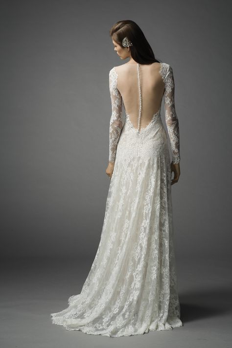 Watters Arcelia Gown #watters #weddingdress #spring2015 Boho Wedding Dress With Sleeves, Watters Wedding Dress, Watters Bridal, Aline Wedding Dress, Sleeve Wedding Dress, A Wedding Dress, Dress With Long Sleeves, Long Sleeve Wedding, Lace Wedding Dress