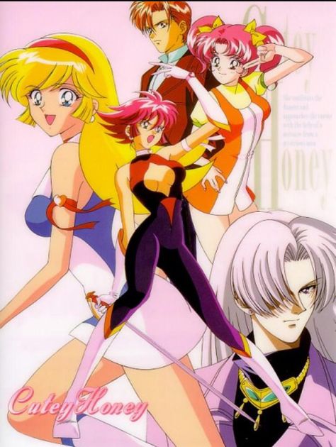 Cutey Honey Flash* Cute Honey Anime, Cutie Honey Flash, Cutie Honey Anime, Saiyan Oc, Cutie Honey, Honey Art, Childhood Cartoons, Capcom Art, Classic Anime