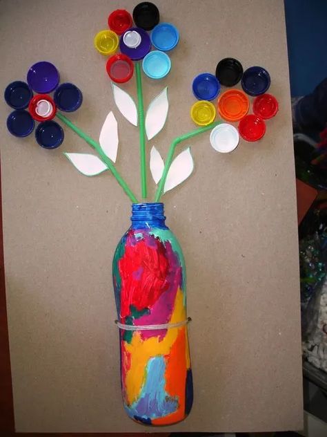 Waste Material Craft Ideas, Waste Material Craft, Water Bottle Crafts, Kerajinan Diy, Recycled Crafts Kids, Diy Summer Crafts, Recycled Art Projects, Waste Material, Earth Day Crafts