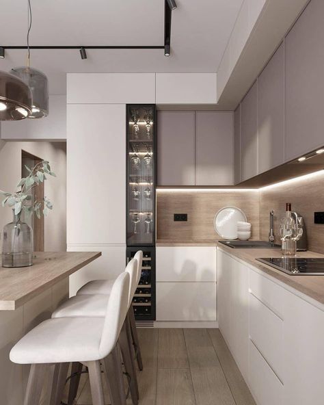 Luxury Kitchen Cabinets, Modern Kitchen Cabinet Design, Modern Kitchen Interiors, Kitchen Design Modern White, Kitchen Interior Design Decor, Kitchen Interior Design Modern, Kitchen Design Plans, Kitchen Decor Modern, Modern Kitchen Cabinets