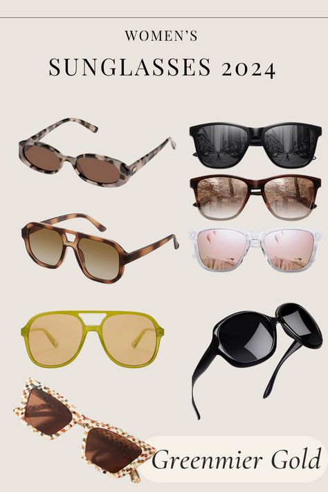 Women's Sunglasses choices 2024.  Do you love sunglasses as much as I do check out these sunglasses for the summer/fall.  Sunglasses for Women. Fun Sunglasses, Fall Sunglasses, Types Of Sunglasses, Sunglasses Summer, Green Sunglasses, Summer Blanket, Kids Gift Guide, Summer Sunglasses, Cool Sunglasses