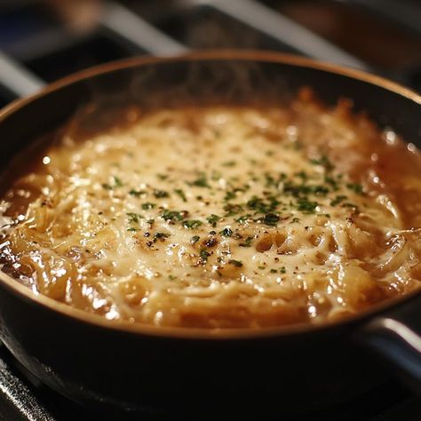 Famous Barr's French Onion Soup - Yeyfood.com: Recipes, cooking tips, and kitchen hacks for home cooks of all levels Famous Barr French Onion Soup Recipe, Slow Cooker French Onion Soup, Cinnamon Bread Easy, Best French Onion Soup, The Original Dish, Hacks For Home, Pumpkin Crisp, Oven Safe Bowls, French Onion Soup Recipe