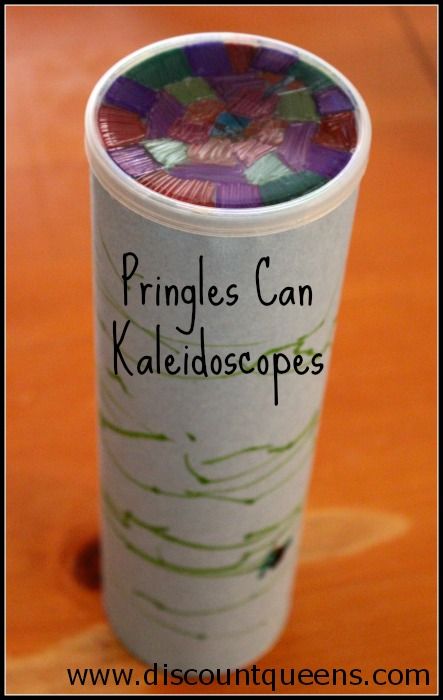 We still had a couple of Pringles cans lying around, and since the kids enjoyed making the wind socks, we decided to use them to make Kaleidoscopes. MATERIALS NEEDED: Pringles cans mirror paper ( I… Pringles Tube Craft, Diy Kaleidoscope, Miranda Rae, Wind Socks, Timberline Lodge, Mirror Paper, Pringles Can, Steam Activities, Can Crafts