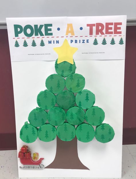 Christmas Poke A Tree Game, Christmas Tree Poke Game, Solo Cup Christmas Tree Punch Game, Christmas Punch Board Game, Poke A Tree Christmas Game, Poke Game, Punch Game, Asb Ideas, Elf Games