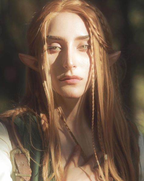 Elf Oc, Elf Archer, Fantasy Elf, Elf Cosplay, Elves And Fairies, Light Study, An Elf, Original Character, Ginger Hair