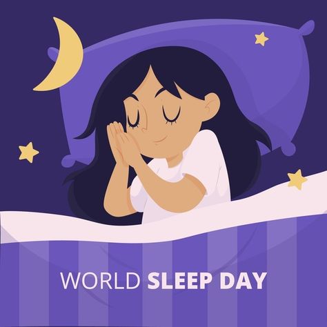 Sleep Character, World Sleep Day, Woman Hand, Day Illustration, Creative Journal, International Day, Vector Hand, Deep Sleep, Graphic Resources