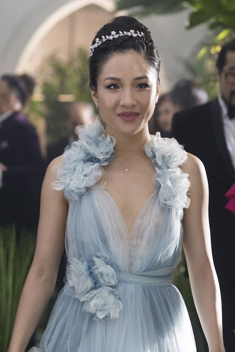 The 3 Most Over-The-Top Moments From The ‘Crazy Rich Asians’ Movie Wedding | Blue tulle dress | what to wear to a wedding Crazy Rich Asians Wedding, Rich Asian Fashion, Rachel Chu, Blue Tulle Dress, Constance Wu, Asian Style Dress, Crazy Rich Asians, Crazy Rich, Wedding Movies