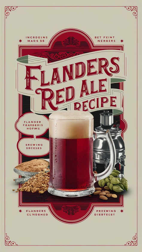 How To Brew Flanders Red Ale: Dive into Belgium’s Flemish Fermentation Fantasies  Flanders Red Ale is a classic Belgian beer that is brewed by a few breweries in Flanders, Belgium.  This beer is sour and sometimes rather sweet, with malt flavors and fruity complexity from a mixed fermentation and occasionally some hints of oak. Craft Beer Recipes, Beer Brewing Recipes, Ale Recipe, Making Beer, Flanders Belgium, Brewing Recipes, Homebrew Recipes, Sour Beer, Beer Making