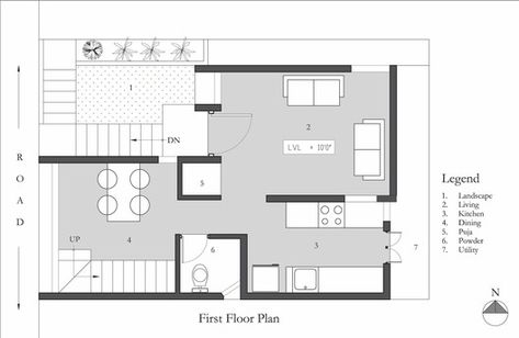 Gallery of Rohan / Ashwin Architects - 23 Small House Floor Plans, Simple House Design, Architectural House Plans, Building Plan, House Architecture, Ground Floor Plan, House Floor, House Architecture Design, Dream House Plans