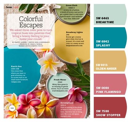 Key West Colors, Tropical Colors, Paint Shades, Garden Features, Remodel Bedroom, Paint Colors For Home, New Energy, Colour Schemes, Color Pallets