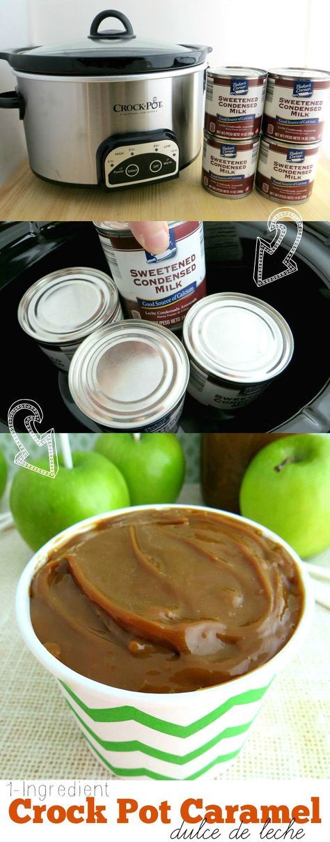 1-Ingredient Crock Pot Caramel Recipe -Make milky caramel (dulce de leche) at home in your crock pot or slow cooker! Use this caramel in recipes, as a topping or a dip— perfect for fall or holiday treats! Crock Pot Caramel, Caramel Recipe, Kitchen Ingredients, Crock Pot Desserts, Condensed Milk Recipes, Slow Cooker Desserts, Painting Woman, Crockpot Dishes, Caramel Recipes