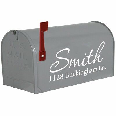 VWAQ Decals Personalized Address and Street Name Outdoor Mailbox Cover Size: 9" H x 19" W, Color: White, Customize: Yes Vinyl Wall Art Quotes, Address Decals, Mailbox Stickers, Personalized Mailbox, Magnetic Mailbox Covers, Mailbox Address, Mailbox Accessories, Name Wall Stickers, Custom Mailboxes