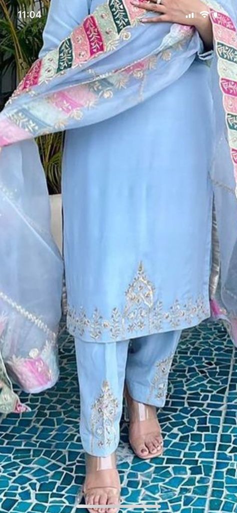 Sky Blue Suit Women, Sky Blue Suits Women Indian, Heavy Suits, Ladies Suit Design, Bridal Suits Punjabi, Suits For Women Indian, Embroidered Suits, Suit Punjabi, Punjabi Suit Boutique